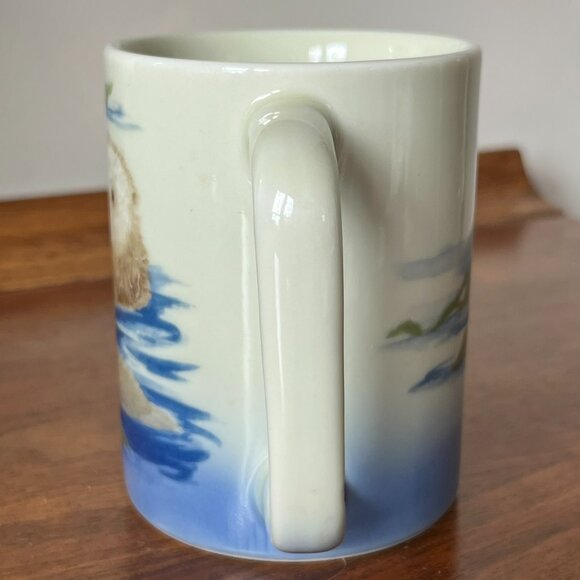 Otagiri Sea Otter Family Mug Urchin Vintage Japan Coffee Cup Wildlife Ocean - Picture 5 of 10